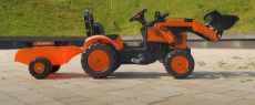 Педальный трактор с прицепом и передним ковшом Falk Kubota 2065AM
